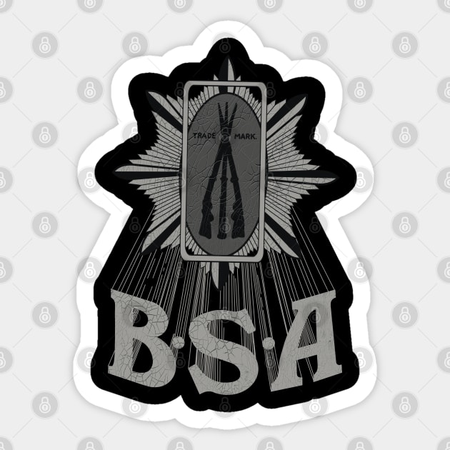 Vintage BSA Motorcycles Design Sticker by MotorManiac